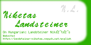 niketas landsteiner business card